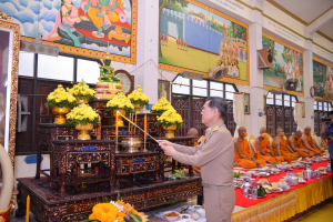 มรท. ร่วมงานประเพณีบุญผ้าป่าข้าวเม่าทอด