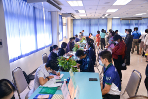 งานสวัสดิการ จัดโครงการตรวจสุขภาพบุคลากร มรท. ประจำปี พ.ศ. 2566