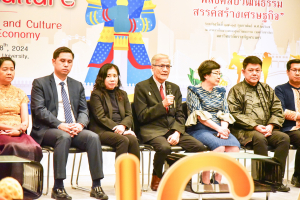 มรท. ร่วมการประชุมเตรียมการจัดงานและร่วมแถลงข่าวการประชุมวิชาการเครือข่ายศิลปวัฒนธรรมมหาวิทยาลัยแห่งประเทศไทย ระดับชาติ ครั้งที่ 4 และระดับนานาชาติ ครั้งที่ 14 พลังศิลปวัฒนธรรมสร้างสรรค์เศรษฐกิจ
