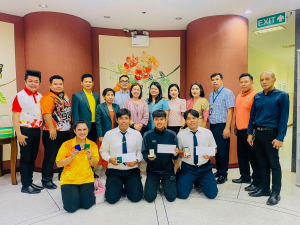 มรท. แสดงความยินดีแก่นักกีฬาของมหาวิทยาลัยฯ ในโอกาสได้รับรางวัลจากการเข้าร่วมการแข่งขันกีฬามหาวิทยาลัยแห่งประเทศไทย ครั้งที่ 49 