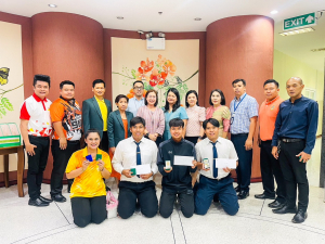 มรท. แสดงความยินดีแก่นักกีฬาของมหาวิทยาลัยฯ ในโอกาสได้รับรางวัลจากการเข้าร่วมการแข่งขันกีฬามหาวิทยาลัยแห่งประเทศไทย ครั้งที่ 49 
