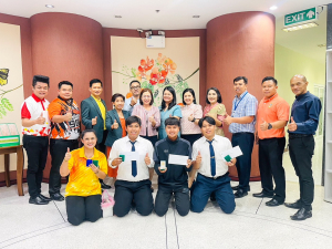 มรท. แสดงความยินดีแก่นักกีฬาของมหาวิทยาลัยฯ ในโอกาสได้รับรางวัลจากการเข้าร่วมการแข่งขันกีฬามหาวิทยาลัยแห่งประเทศไทย ครั้งที่ 49 