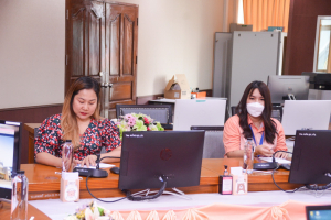 อธิการบดีให้การต้อนรับผู้แทนบริติช เคานซิล ประเทศไทย ในการร่วมหารือและสัมภาษณ์แนวทางความร่วมมือและความต้องการในการพัฒนาทักษะภาษาอังกฤษสำหรับนักศึกษาและบุคลากร มรภ. 38 แห่ง