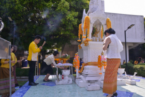 สนอ. จัดงานทำบุญ คุ้มครอง ป้องภัย เสริมบารมี สำนักงานอธิการบดี