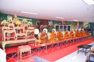 สนอ. จัดงานทำบุญ คุ้มครอง ป้องภัย เสริมบารมี สำนักงานอธิการบดี