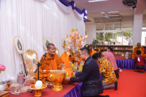 สำนักวิทยบริการฯ จัดพิธีทำบุญสืบสานประเพณีสงกรานต์ปีใหม่ไทย