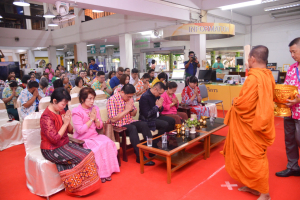 สำนักวิทยบริการฯ จัดพิธีทำบุญสืบสานประเพณีสงกรานต์ปีใหม่ไทย