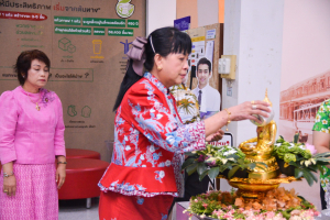 สำนักวิทยบริการฯ จัดพิธีทำบุญสืบสานประเพณีสงกรานต์ปีใหม่ไทย