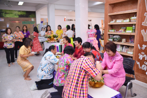 สำนักวิทยบริการฯ จัดพิธีทำบุญสืบสานประเพณีสงกรานต์ปีใหม่ไทย