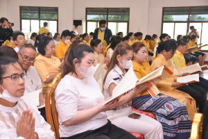 มรภ.เทพสตรี ร่วมพิธีเจริญพระพุทธมนต์เฉลิมพระเกียรติ ถวายพระพรชัยมงคลแด่ พระบาทสมเด็จพระเจ้าอยู่หัว เนื่องในโอกาสมหามงคลเฉลิมพระชนมพรรษา 6 รอบ 28 กรกฎาคม 2567 ครั้งที่ 5