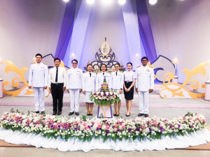 ผู้แทนผู้บริหาร คณาจารย์ บุคลากร และนักศึกษา บันทึกเทปโทรทัศน์ถวายพระพรชัยมงคล สมเด็จพระนางเจ้าฯ พระบรมราชินี