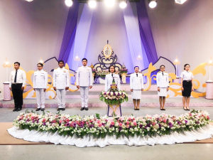 ผู้แทนผู้บริหาร คณาจารย์ บุคลากร และนักศึกษา บันทึกเทปโทรทัศน์ถวายพระพรชัยมงคล สมเด็จพระนางเจ้าฯ พระบรมราชินี