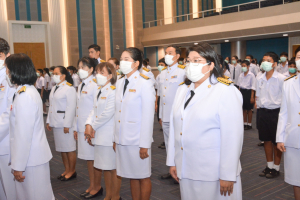 อธิการบดี มรท. นำคณะผู้บริหาร คณาจารย์ บุคลากร นักเรียน นักศึกษา ร่วมพิธีถวายพระพรชัยมงคล เนื่องในโอกาสวันเฉลิมพระชนมพรรษา สมเด็จพระนางเจ้าฯ พระบรมราชินี