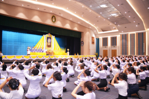 อธิการบดี มรภ.เทพสตรี พร้อมคณะผู้บริหาร บุคลากร และนักศึกษา จัดพิธีถวายพระพรชัยมงคล พระบาทสมเด็จพระเจ้าอยู่หัว เนื่องในโอกาสมหามงคลเฉลิมพระชนมพรรษา 6 รอบ 28 กรกฎาคม 2567