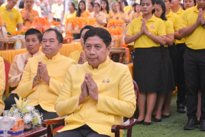 มรภ.เทพสตรี ร่วมพิธีทำบุญตักบาตรพระสงฆ์โครงการบรรพชาอุปสมบทเฉลิมพระเกียรติพระบาทสมเด็จพระเจ้าอยู่หัว เนื่องในโอกาสพระราชพิธีมหามงคลเฉลิมพระชนมพรรษา 6 รอบ 28 กรกฎาคม 2567