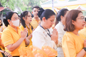 มรภ.เทพสตรี ร่วมพิธีทำบุญตักบาตรพระสงฆ์โครงการบรรพชาอุปสมบทเฉลิมพระเกียรติพระบาทสมเด็จพระเจ้าอยู่หัว เนื่องในโอกาสพระราชพิธีมหามงคลเฉลิมพระชนมพรรษา 6 รอบ 28 กรกฎาคม 2567