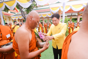 มรภ.เทพสตรี ร่วมพิธีทำบุญตักบาตรพระสงฆ์โครงการบรรพชาอุปสมบทเฉลิมพระเกียรติพระบาทสมเด็จพระเจ้าอยู่หัว เนื่องในโอกาสพระราชพิธีมหามงคลเฉลิมพระชนมพรรษา 6 รอบ 28 กรกฎาคม 2567