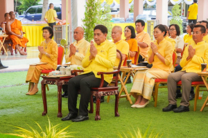 มรภ.เทพสตรี ร่วมพิธีเจริญพระพุทธมนต์เฉลิมพระเกียรติ ถวายพระพรชัยมงคลแด่ พระบาทสมเด็จพระเจ้าอยู่หัว เนื่องในโอกาสมหามงคลเฉลิมพระชนมพรรษา 6 รอบ 28 กรกฎาคม 2567 ครั้งที่ 7