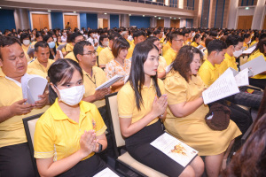 มรภ.เทพสตรี จัดพิธีเจริญพระพุทธมนต์ถวายพระพรชัยมงคลแด่พระบาทสมเด็จพระเจ้าอยู่หัว เนื่องในโอกาสพระราชพิธีมหามงคลเฉลิมพระชนมพรรษา 6 รอบ 28 กรกฎาคม 2567