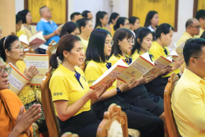 มรภ.เทพสตรี ร่วมพิธีเจริญพระพุทธมนต์เฉลิมพระเกียรติ ถวายพระพรชัยมงคลแด่ พระบาทสมเด็จพระเจ้าอยู่หัว เนื่องในโอกาสมหามงคลเฉลิมพระชนมพรรษา 6 รอบ 28 กรกฎาคม 2567 ครั้งที่ 8