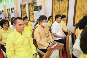 มรภ.เทพสตรี ร่วมพิธีเจริญพระพุทธมนต์เฉลิมพระเกียรติ ถวายพระพรชัยมงคลแด่ พระบาทสมเด็จพระเจ้าอยู่หัว เนื่องในโอกาสมหามงคลเฉลิมพระชนมพรรษา 6 รอบ 28 กรกฎาคม 2567 ครั้งที่ 8