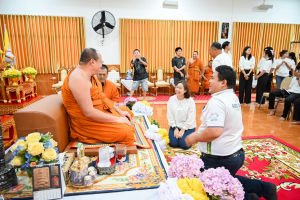 มรภ.เทพสตรี ร่วมโครงการปฏิบัติธรรมเฉลิมพระเกียรติถวายเป็นพระราชกุศลแด่ พระบาทสมเด็จพระเจ้าอยู่หัว และรับมอบทุนการศึกษา 100,000 บาท จากเจ้าอาวาสวัดจุกเฉอ จ.ฉะเชิงเทรา