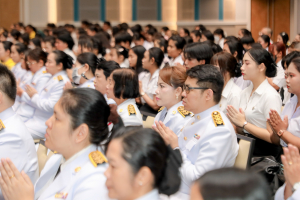 มรภ.เทพสตรี จัดพิธีทำบุญทักษิณา เพื่อถวายเป็นพระราชกุศลและน้อมรำลึกในพระมหากรุณาธิคุณ รัชกาลที่ 9 เนื่องในวันนวมินทรมหาราช