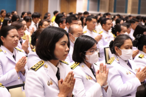 มรภ.เทพสตรี จัดพิธีทำบุญทักษิณา เพื่อถวายเป็นพระราชกุศลและน้อมรำลึกในพระมหากรุณาธิคุณ รัชกาลที่ 9 เนื่องในวันนวมินทรมหาราช