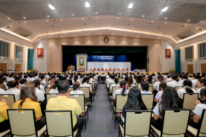 มรภ.เทพสตรี จัดพิธีทำบุญทักษิณา เพื่อถวายเป็นพระราชกุศลและน้อมรำลึกในพระมหากรุณาธิคุณ รัชกาลที่ 9 เนื่องในวันนวมินทรมหาราช
