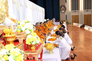 มรภ.เทพสตรี จัดพิธีทำบุญทักษิณา เพื่อถวายเป็นพระราชกุศลและน้อมรำลึกในพระมหากรุณาธิคุณ รัชกาลที่ 9 เนื่องในวันนวมินทรมหาราช