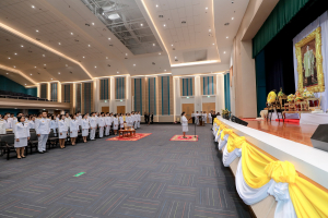มรภ.เทพสตรี จัดพิธีทำบุญทักษิณา เพื่อถวายเป็นพระราชกุศลและน้อมรำลึกในพระมหากรุณาธิคุณ รัชกาลที่ 9 เนื่องในวันนวมินทรมหาราช