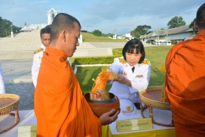 มรภ.เทพสตรี ร่วมพิธีบำเพ็ญกุศลถวายเป็นพระราชกุศล เนื่องในวันนวมินทรมหาราช ณ ศูนย์การทหารปืนใหญ่