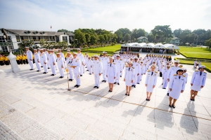 มรภ.เทพสตรี ร่วมพิธีบำเพ็ญกุศลถวายเป็นพระราชกุศล เนื่องในวันนวมินทรมหาราช ณ ศูนย์การทหารปืนใหญ่
