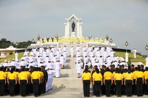 มรภ.เทพสตรี ร่วมพิธีบำเพ็ญกุศลถวายเป็นพระราชกุศล เนื่องในวันนวมินทรมหาราช ณ ศูนย์การทหารปืนใหญ่