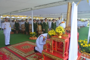 มรภ.เทพสตรี ร่วมพิธีบำเพ็ญกุศลถวายเป็นพระราชกุศล เนื่องในวันนวมินทรมหาราช ณ ศูนย์การทหารปืนใหญ่