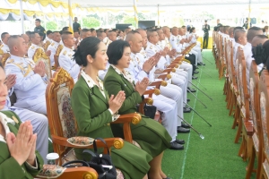 มรภ.เทพสตรี ร่วมพิธีบำเพ็ญกุศลถวายเป็นพระราชกุศล เนื่องในวันนวมินทรมหาราช ณ ศูนย์การทหารปืนใหญ่