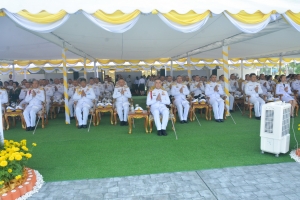 มรภ.เทพสตรี ร่วมพิธีบำเพ็ญกุศลถวายเป็นพระราชกุศล เนื่องในวันนวมินทรมหาราช ณ ศูนย์การทหารปืนใหญ่