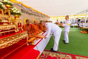 มรภ.เทพสตรี ร่วมพิธีบำเพ็ญกุศลถวายเป็นพระราชกุศล เนื่องในวันนวมินทรมหาราช ณ ศูนย์การทหารปืนใหญ่