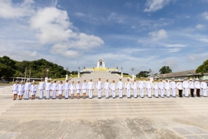 มรภ.เทพสตรี ร่วมพิธีบำเพ็ญกุศลถวายเป็นพระราชกุศล เนื่องในวันนวมินทรมหาราช ณ ศูนย์การทหารปืนใหญ่