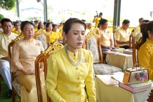 มรภ.เทพสตรี ร่วมพิธีเจริญพระพุทธมนต์เฉลิมพระเกียรติ ถวายพระพรชัยมงคลแด่ พระบาทสมเด็จพระเจ้าอยู่หัว เนื่องในโอกาสมหามงคลเฉลิมพระชนมพรรษา 6 รอบ 28 กรกฎาคม 2567 ครั้งที่ 10