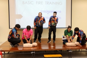 คณะมนุษยศาสตร์ฯ จัดอบรมฝึกซ้อมเผชิญเหตุอัคคีภัย