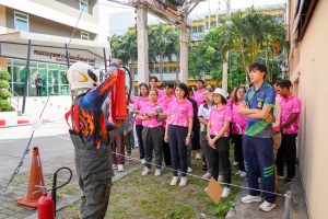 คณะมนุษยศาสตร์ฯ จัดอบรมฝึกซ้อมเผชิญเหตุอัคคีภัย