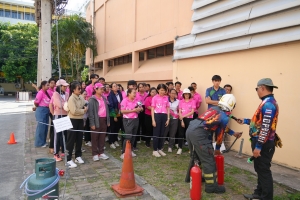 คณะมนุษยศาสตร์ฯ จัดอบรมฝึกซ้อมเผชิญเหตุอัคคีภัย
