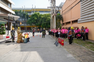 คณะมนุษยศาสตร์ฯ จัดอบรมฝึกซ้อมเผชิญเหตุอัคคีภัย