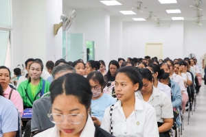 กองพัฒนานักศึกษาจัดประชุมชี้แจงรายละเอียดการสะสมชั่วโมงกิจกรรม และการลงนามในแบบยืนยันการกู้ยืมเงิน กยศ.