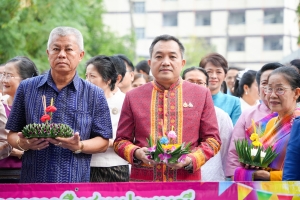 มรภ.เทพสตรี ร่วมโครงการสืบสานประเพณีลอยกระทง บุญผ้าป่าข้าวเม่าทอด ของเทศบาลตำบลป่าตาล