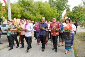 มรภ.เทพสตรี ร่วมโครงการสืบสานประเพณีลอยกระทง บุญผ้าป่าข้าวเม่าทอด ของเทศบาลตำบลป่าตาล