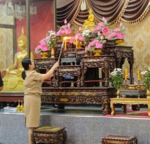 มรภ.เทพสตรี เป็นเจ้าภาพพิธีสวดพระอภิธรรมศพ คุณถนอม จันทสอน อดีตลูกจ้างประจำ มรภ.เทพสตรี