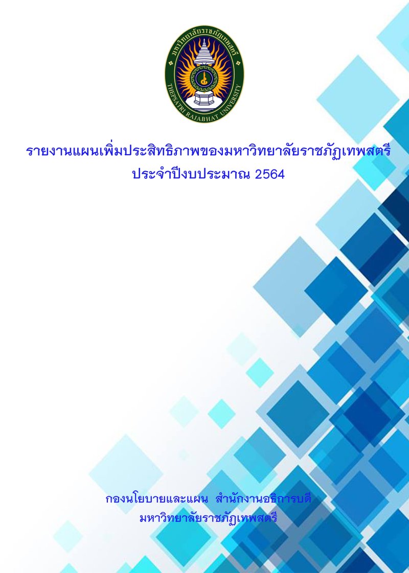 รายงานแผนเพิ่มประสิทธิภาพ 2564